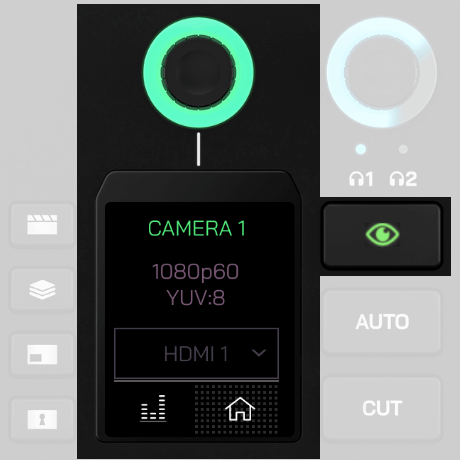 RØDECaster Video inspect button